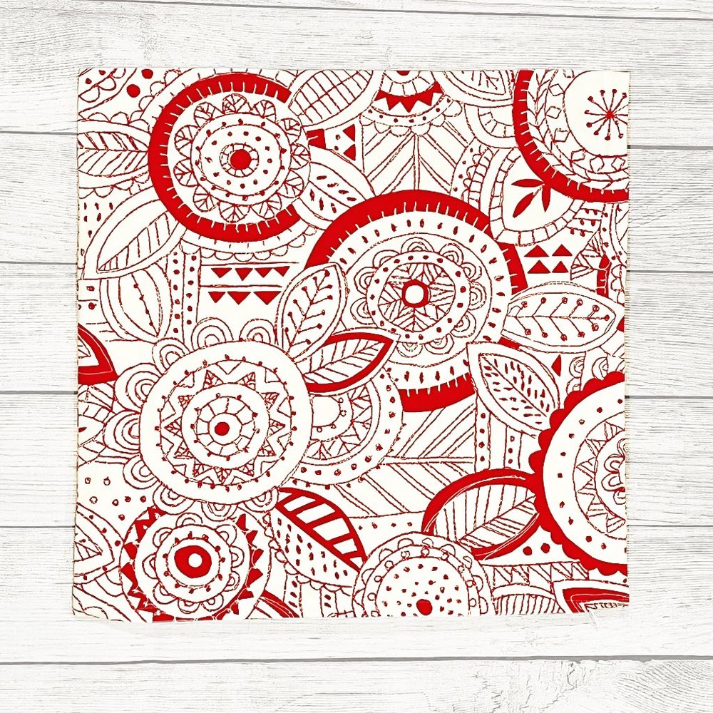 IKEA Pillow Cover 20" x 20" Red & White Vinter 2019 Holiday Pattern